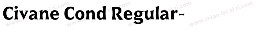 Civane Cond Regular字体转换